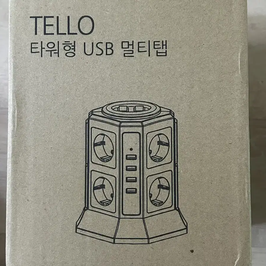 [새상품] TELLO 타워형 USB 멀티탭 12구