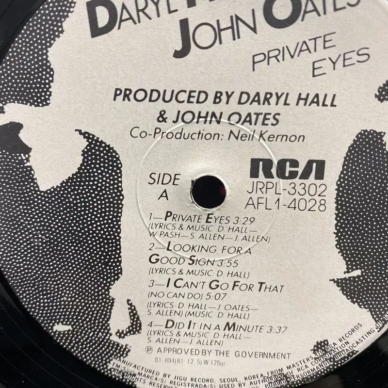 DARYL HALL JOHN OATES LP / AA4970