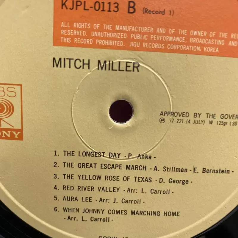 MITCH MILLER LP / AA4971