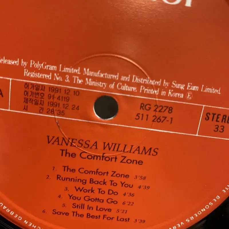 VANESSA WILLIAMS LP / AA5001