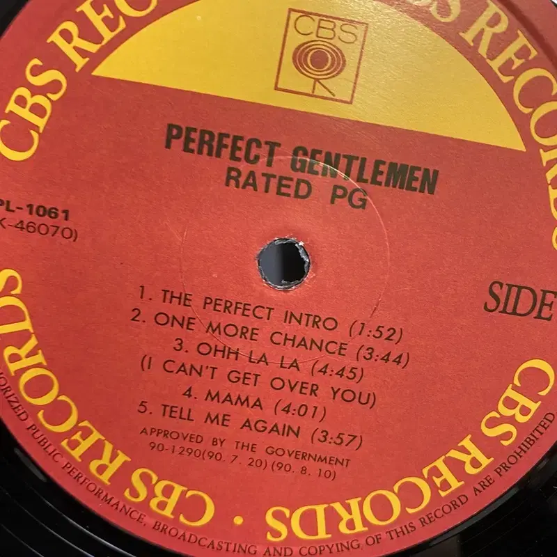 PERFECT GENTLEMEN RATED PG  LP / AA5014