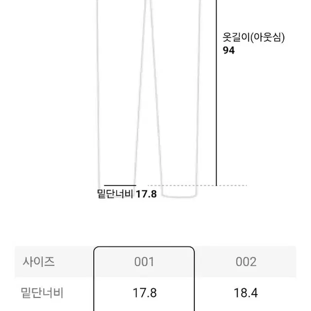 구호플러스 슬림배기핏 데님(네이비)