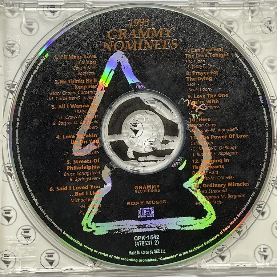 CD 그레미 1995 Grammy Nominees 팝송