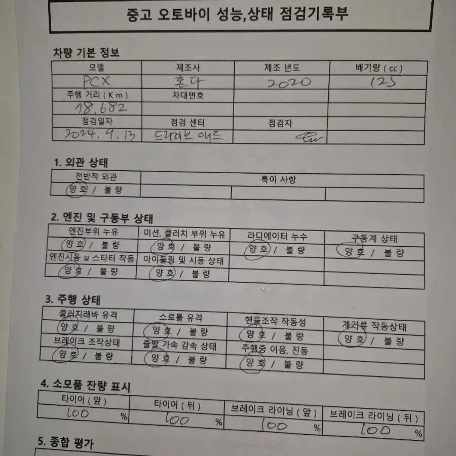 DB-059/ 혼다 / PCX /20년식/ 7.8만km /중고 오토바이