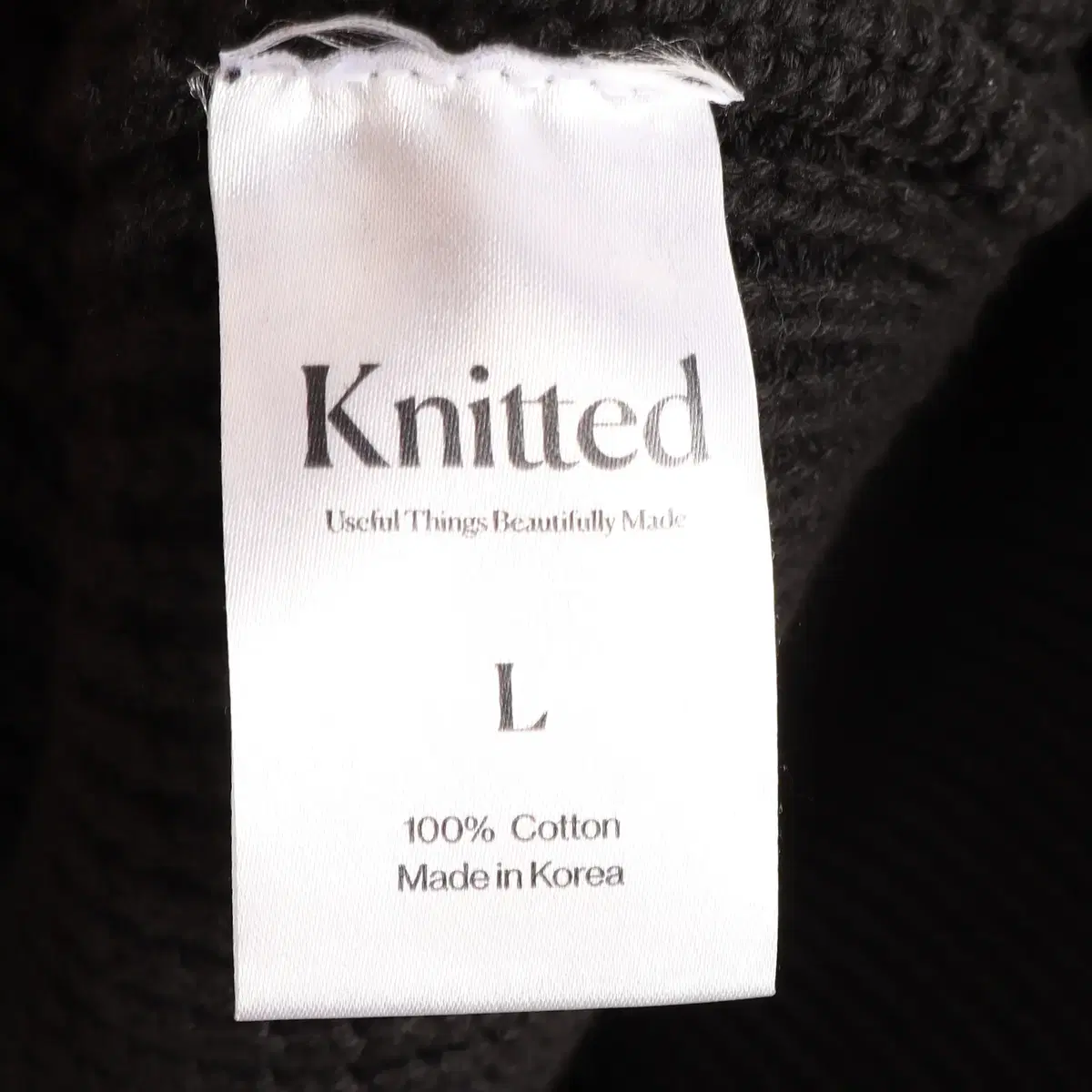 니티드 KNITTED 하프집업 니트 L