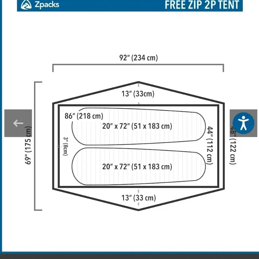 지팩스 Free Zip 2p Freestanding Tent 팝니다