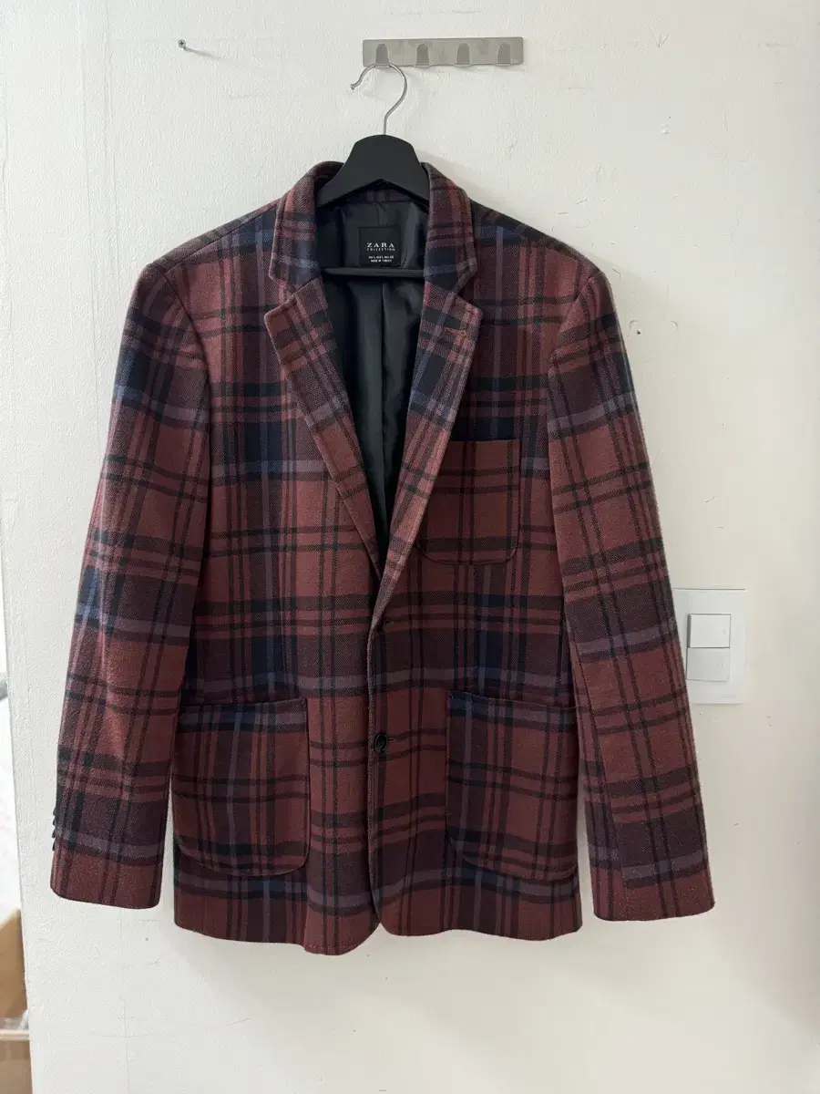 JARRA Men's Checked Suit Jacket Blazer