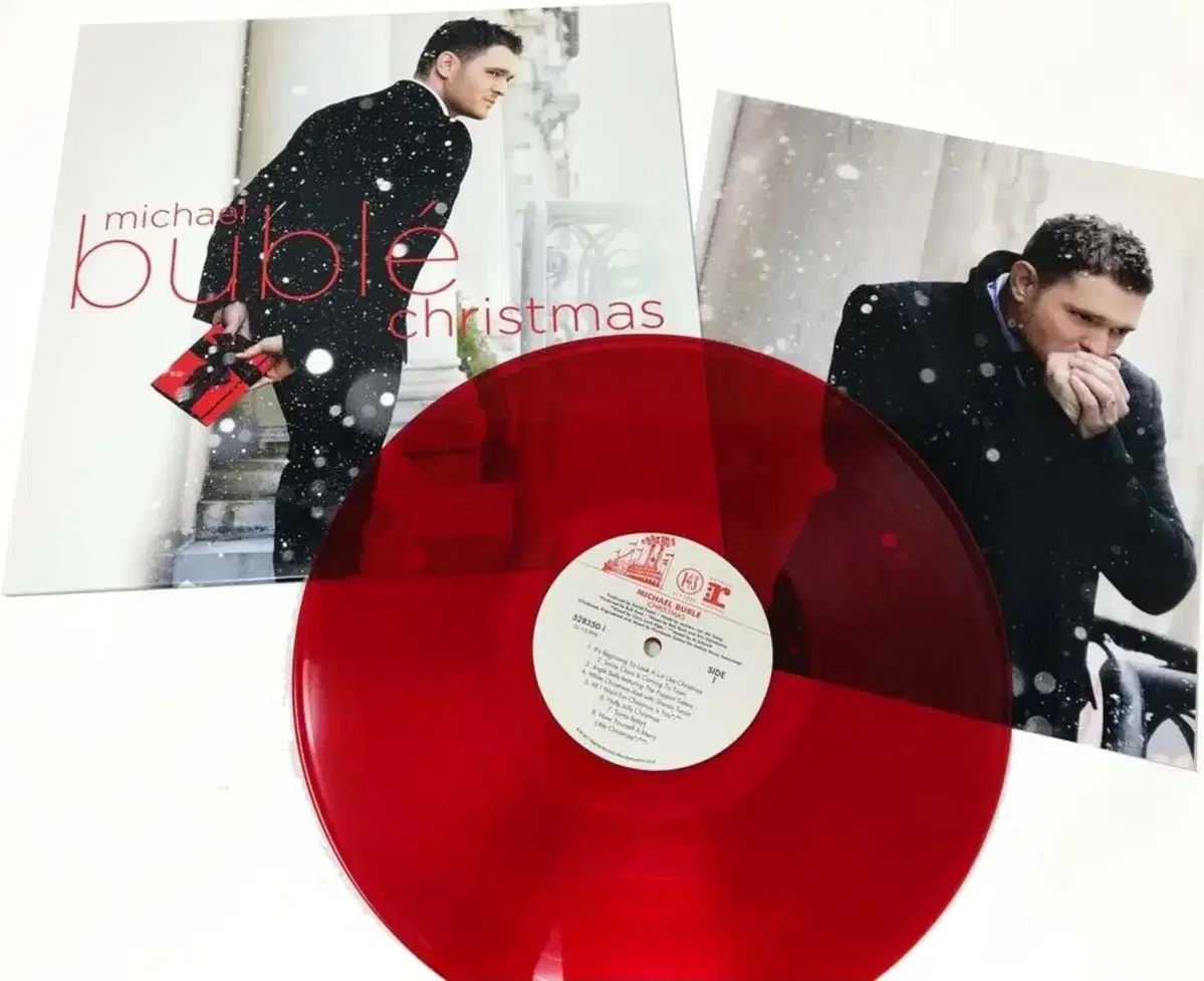 마이클 부블레 Christmas 크리스마스 레드 컬러반 LP 미개봉