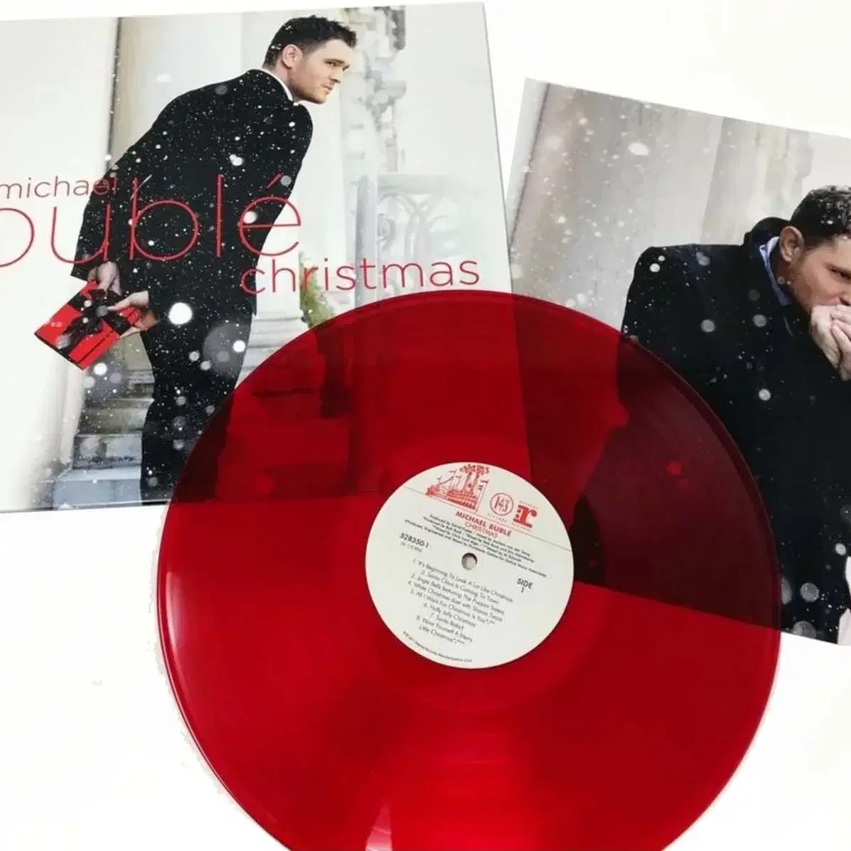 마이클 부블레 Christmas 크리스마스 레드 컬러반 LP 미개봉