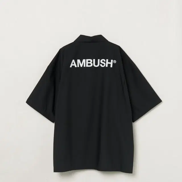 AMBUSH  오버사이즈 백로고 블랙 셔츠 엠부쉬