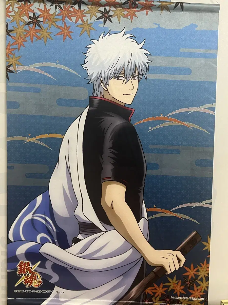 Gintama Gintoki Taffeta Tapestry Poster