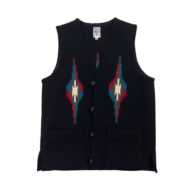 ORTEGA CHIMAYO VEST - BLACK