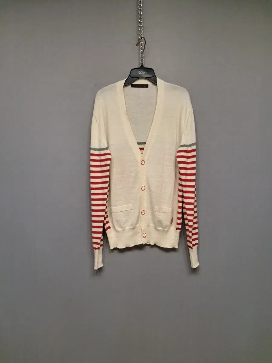 Farenheit Striped Colorblocked Wool Cardigan