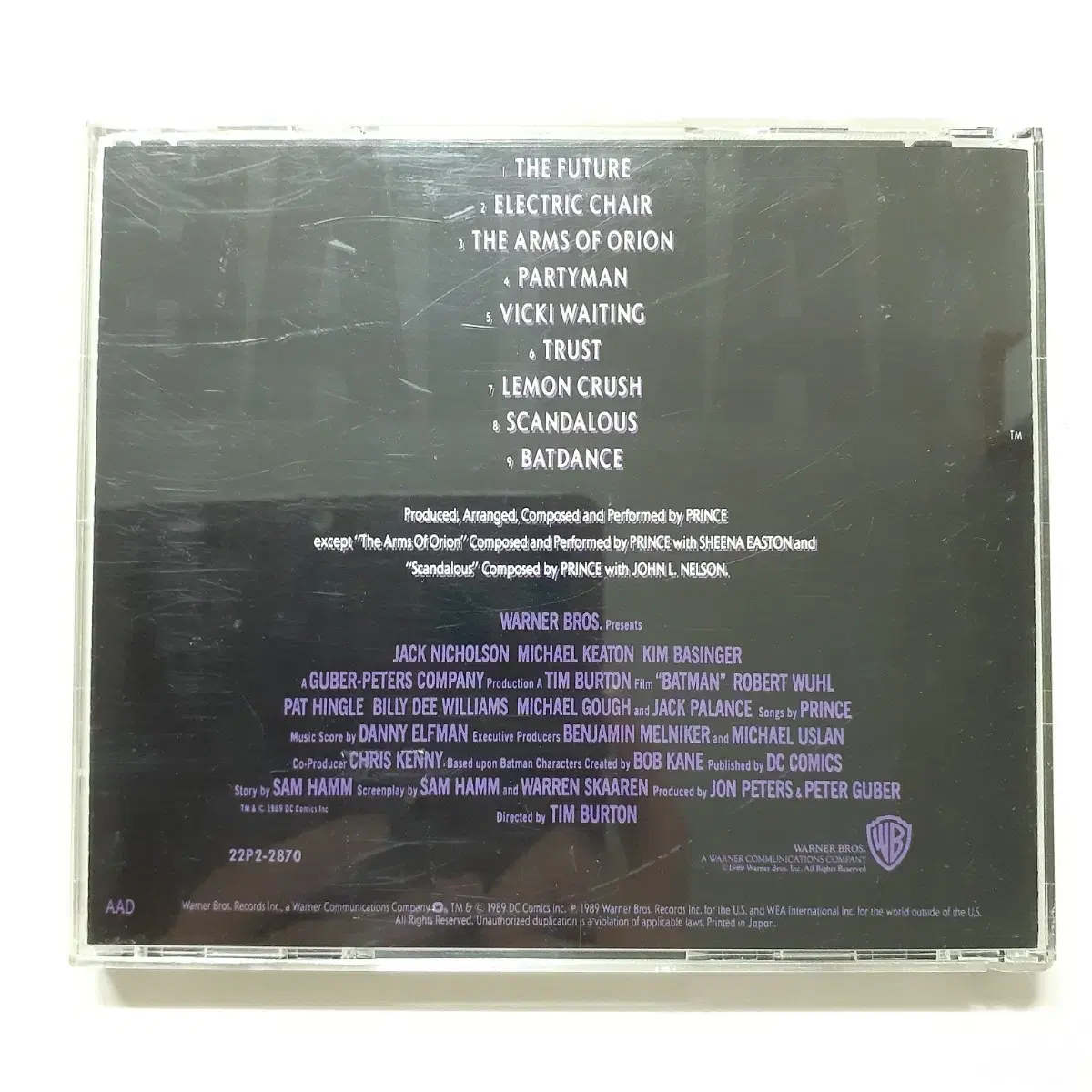 배트맨 BATMAN OST 일본CD (PRINCE)