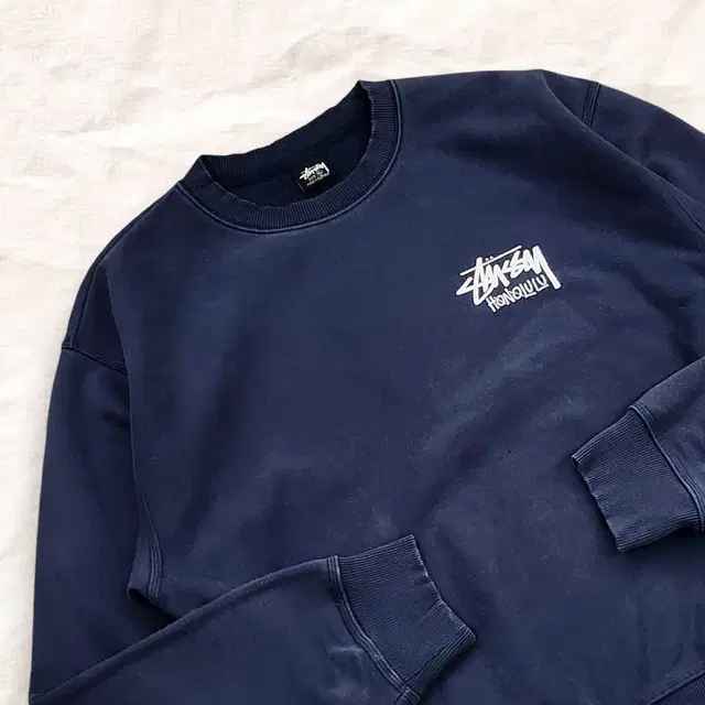 [XL] STUSSY 스투시 호놀룰루 빅로고 헤비 스웻 블랙