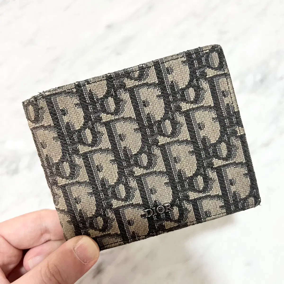 [Genuine] Dior Oblique Wallet Beige