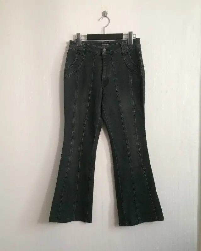 back pocket point cotton boots cut pants