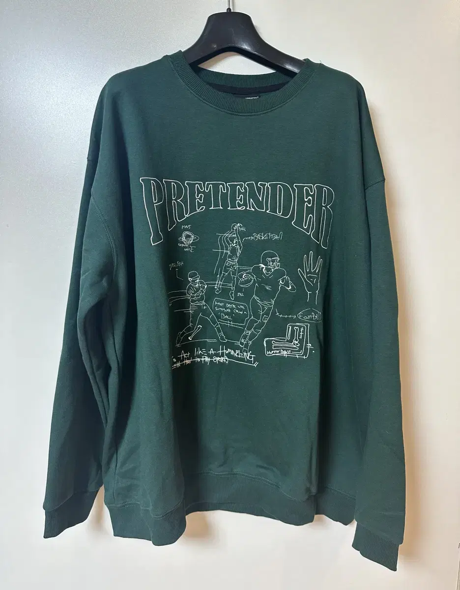 AimNotHumanBeing Overfit Dark Green Man-to-Man XL New*.