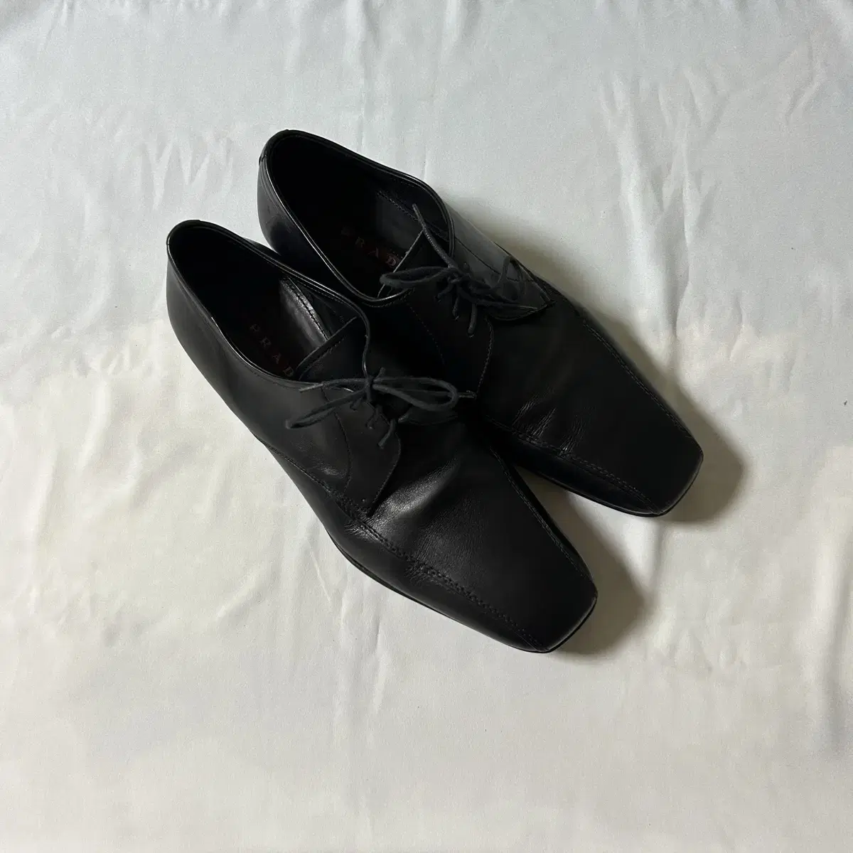 Prada sports semi square toe derby