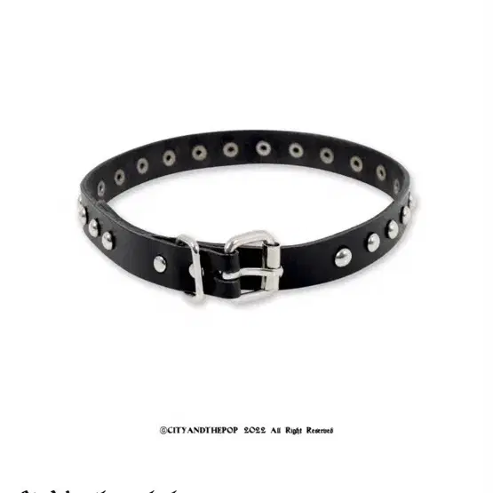 시티앤더팝 가죽 초커 stud leather choker