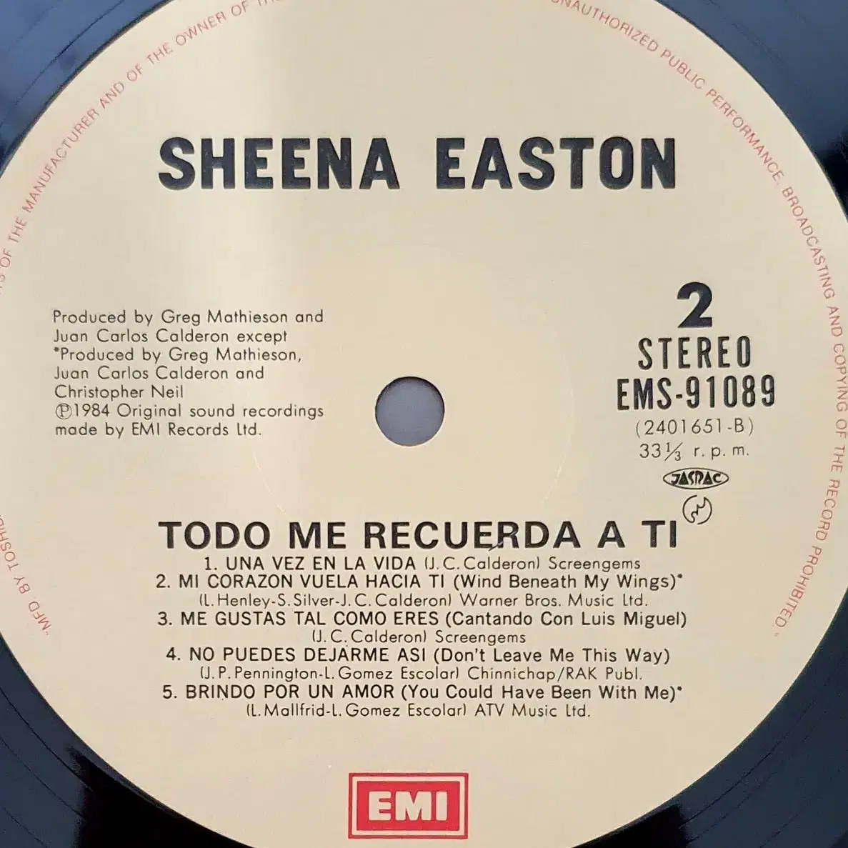 LP ㅡ Sheena Easton 수입음반