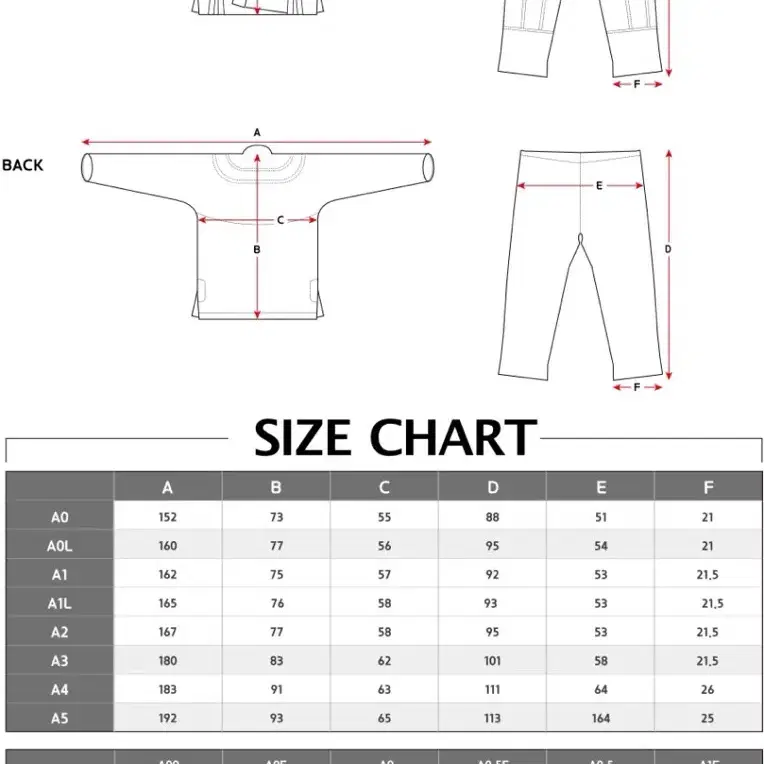 다이노스키 주짓수 도복 A0 사이즈