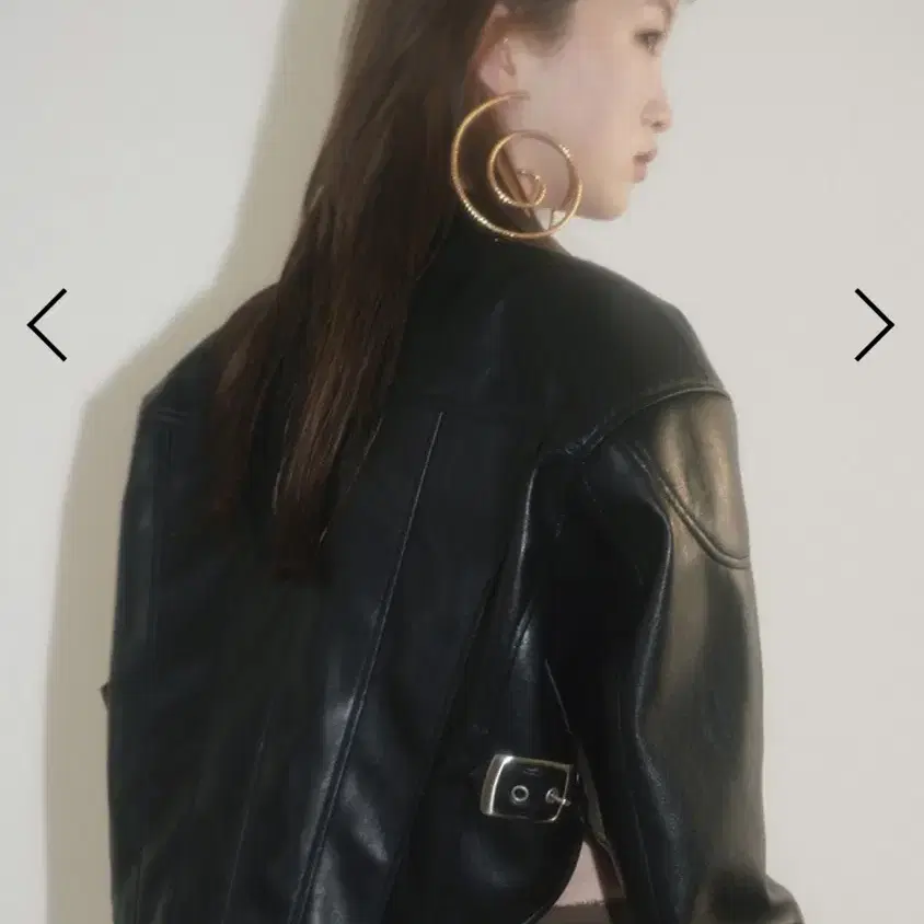 dared 데어드 ASYMMETRY LINE LEATHER JACKET