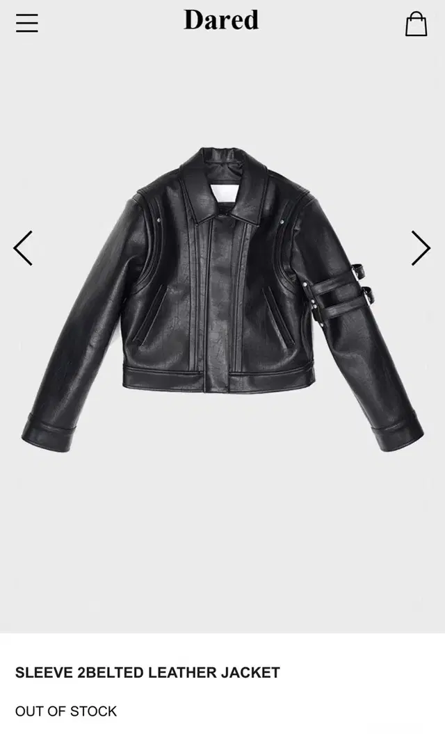 dared 데어드 SLEEVE 2BELTED LEATHER JACKET