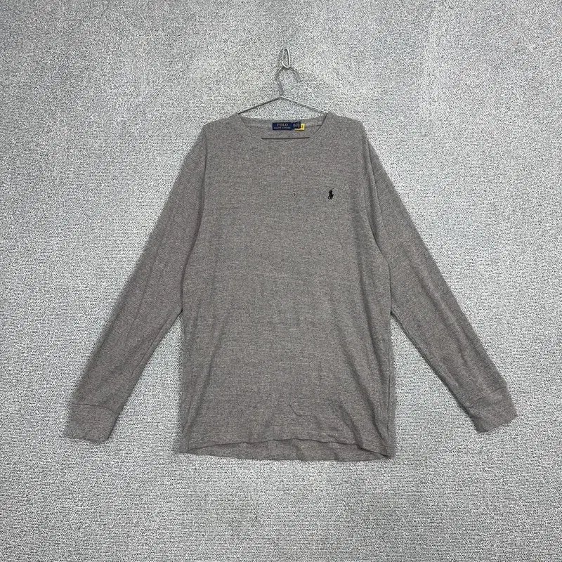 [NEW]Polo New Q Real Cotton Gray Sleeve Long Sleeve Tee XXL