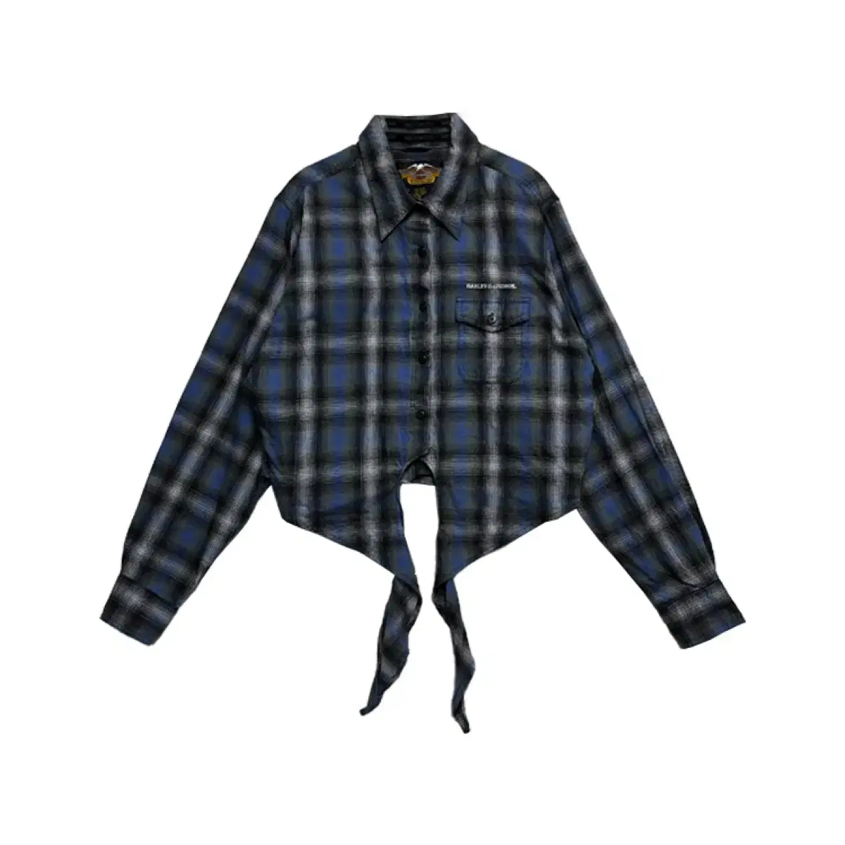 [HARLEY DAVISON] Harley-Davidson Knot Detail Check Shirt