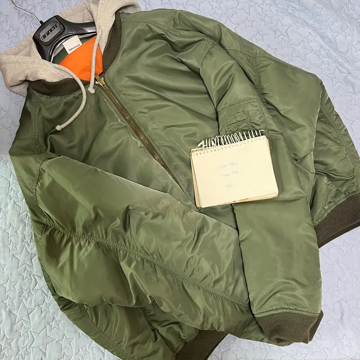 [S]16FW Betmung Hooded Bomber Maywon Khaki