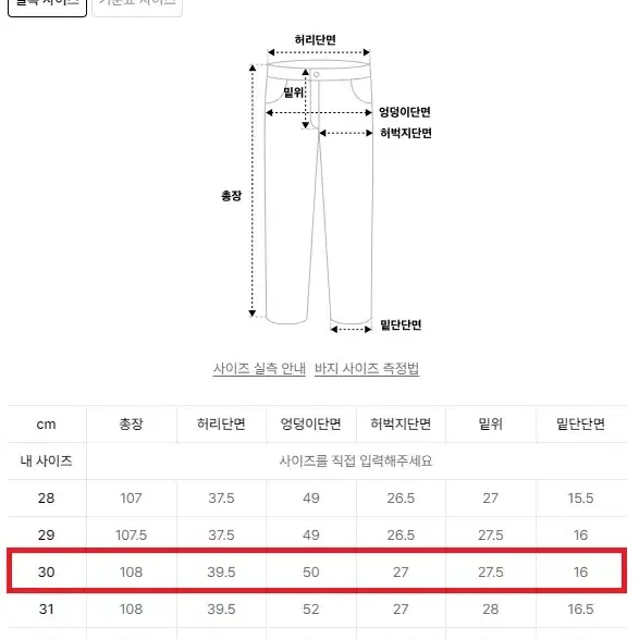 디젤 1995 데님 팬츠 청바지 30사이즈 [새상품]