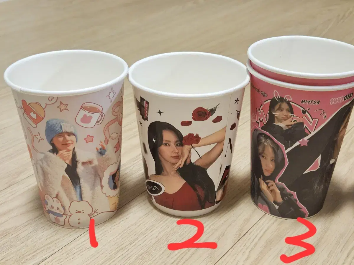 Miyeon's birthday cafe cups for sale,,