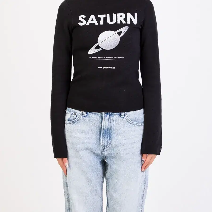 더오픈 프로덕트 SATURN FITTED TOP-BLACK