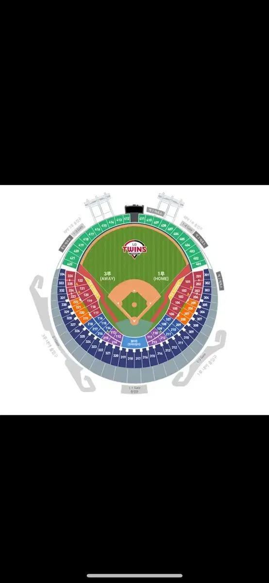 잠실야구장 9월 21일 325블록 두산베어스 엘지트윈스 3루네이비석 2연