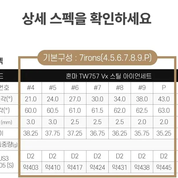 혼마VX 포지드 TW757 MODUS3 105남성 아이언 단품 판매