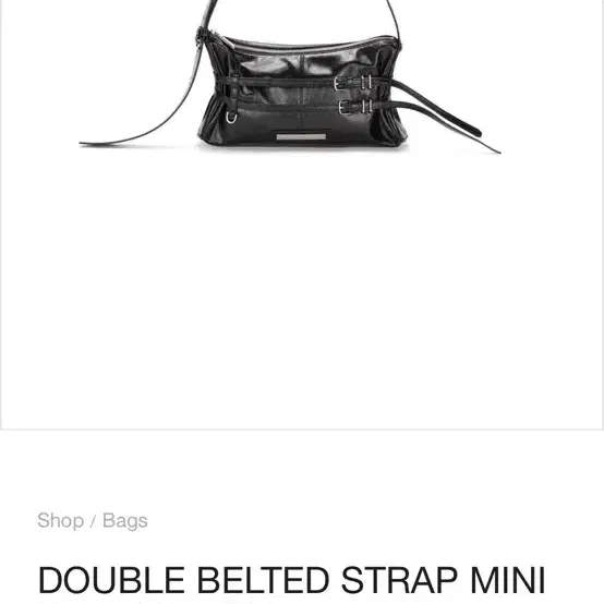 마뗑킴 화이트 DOUBLE BELTED STRAP BAG