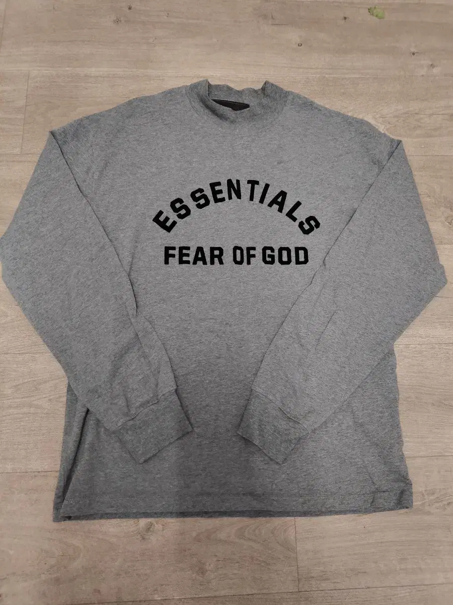 Pierre of God Long Sleeve Tee Gray Cotton TeeM