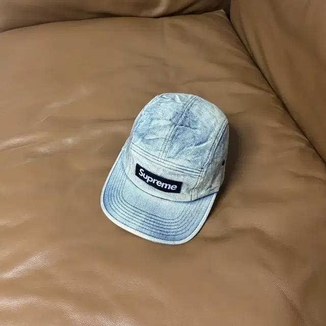 Supreme 슈프림 데님 캠프캡 모자 Washed Dirty Denim