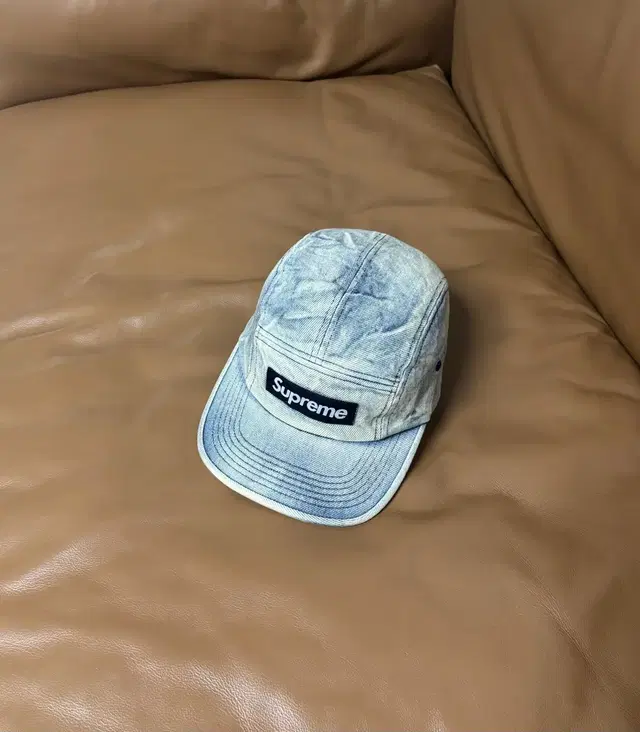 Supreme 슈프림 데님 캠프캡 모자 Washed Dirty Denim