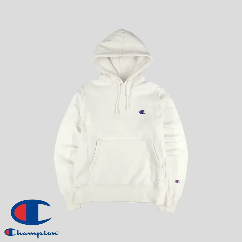 Champion White Embroidery Logo Blootack Reverse Weave Heavy Cotton Hooded T-Shirt MADE