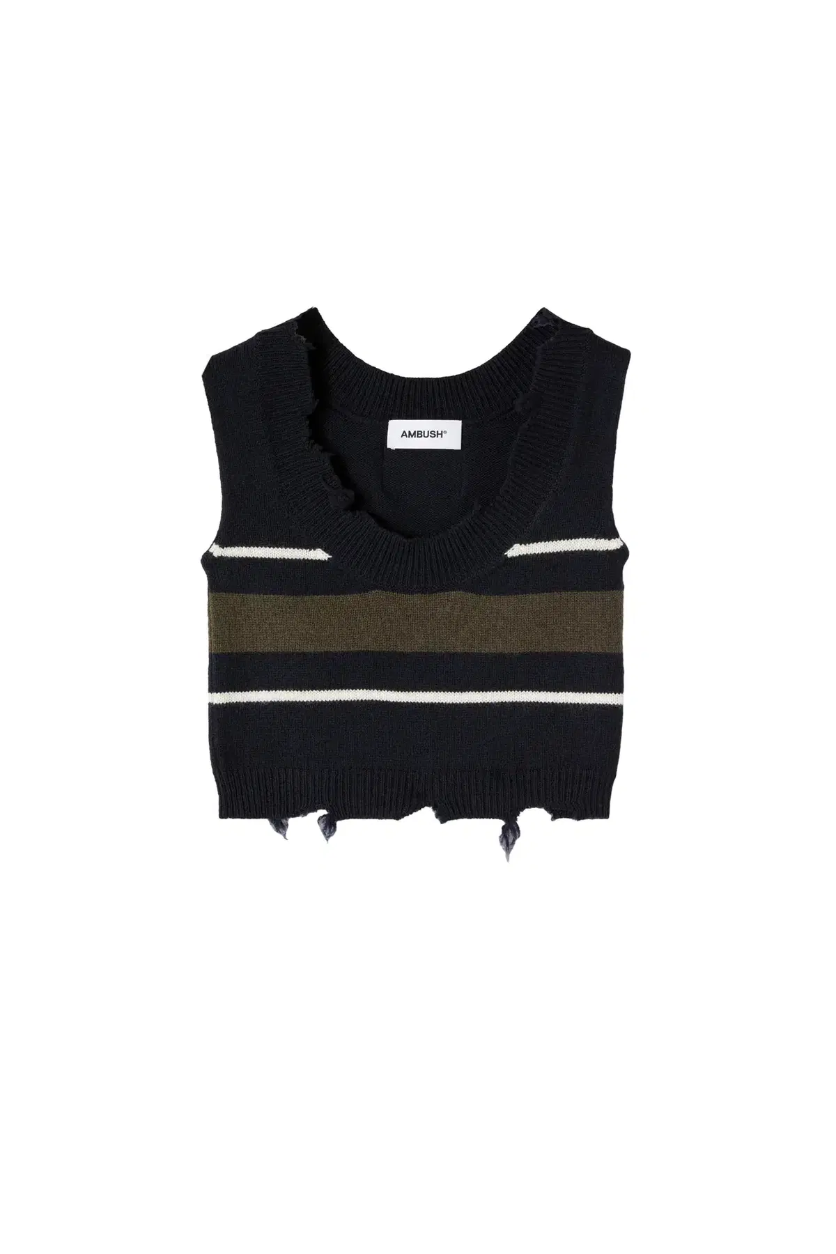 AMBUSH 앰부쉬 DANGLED RIB KNIT VEST / NAVY