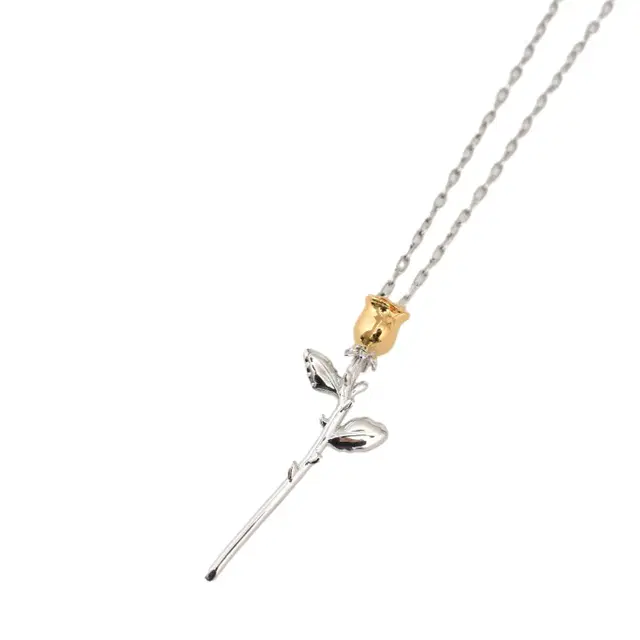 AMBUSH 앰부쉬 ROSE CHARM NECKLACE / SIL