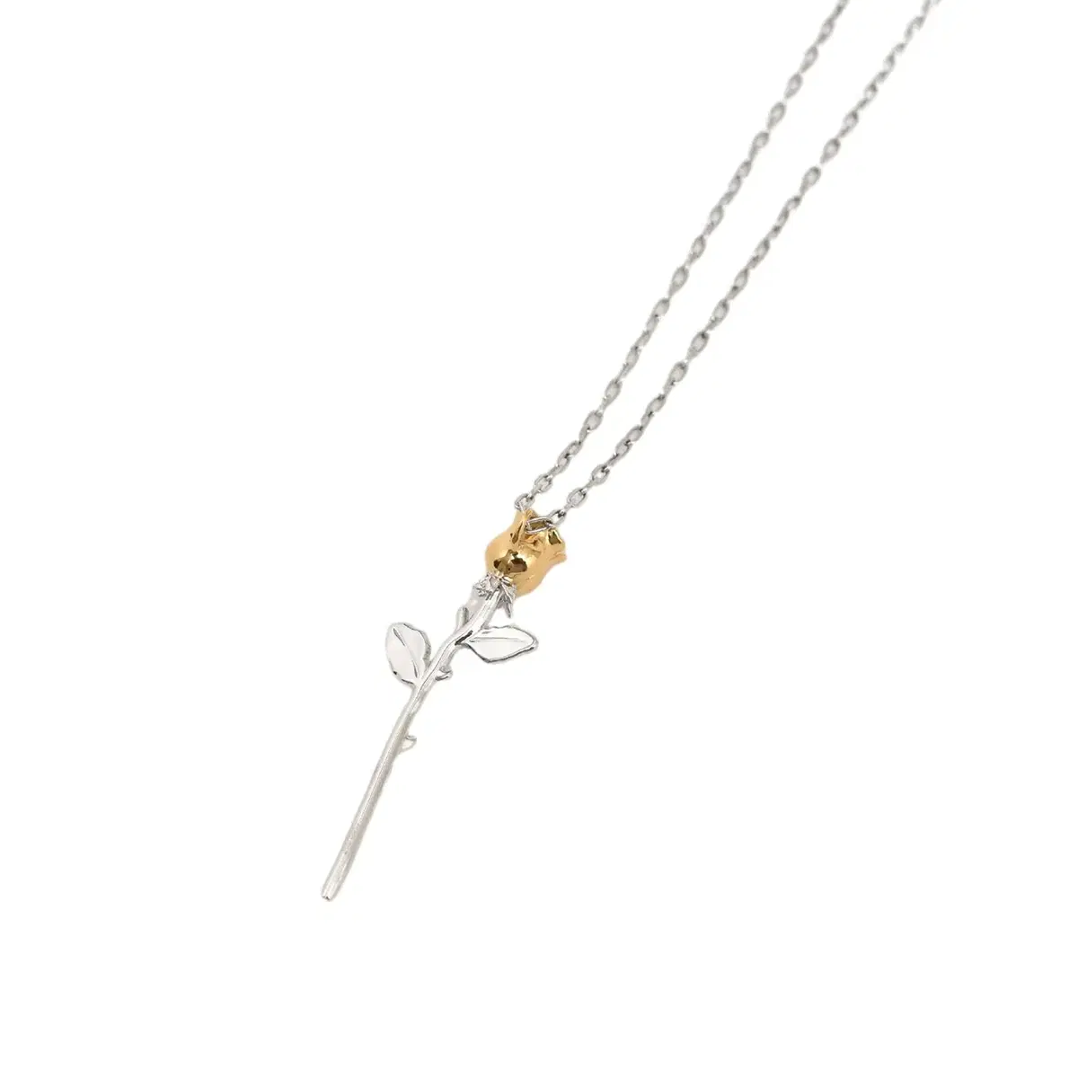 AMBUSH 앰부쉬 ROSE CHARM NECKLACE / SIL