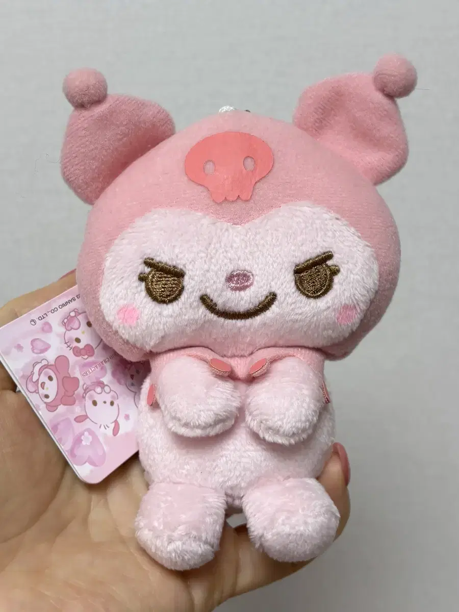 Sanrio Pink Pink Cherry Blossom Kuromi doll Keyring