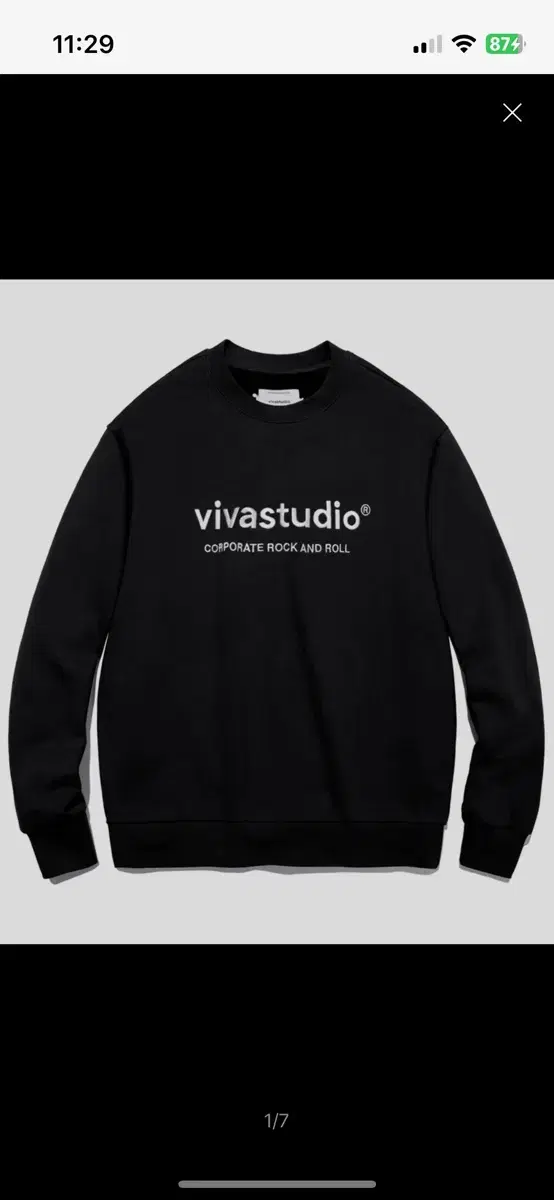 viva studio original logo crewneck ja [black