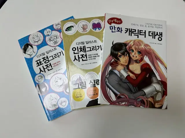 쉽게 배우는 만화 캐릭터 데생 디지털 일러스트 인체 표정 그리기 사전