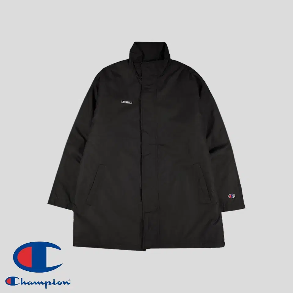 Champion JP Black Patchwork Hidden Two-Way Zip Polyester Ripstop Poly Padded Long P...