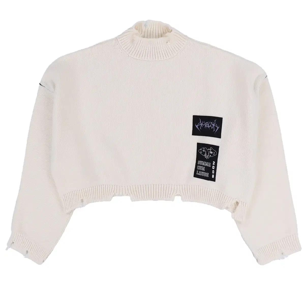 AMBUSH 앰부쉬 FELTED KNIT MOCKNECK / WHT