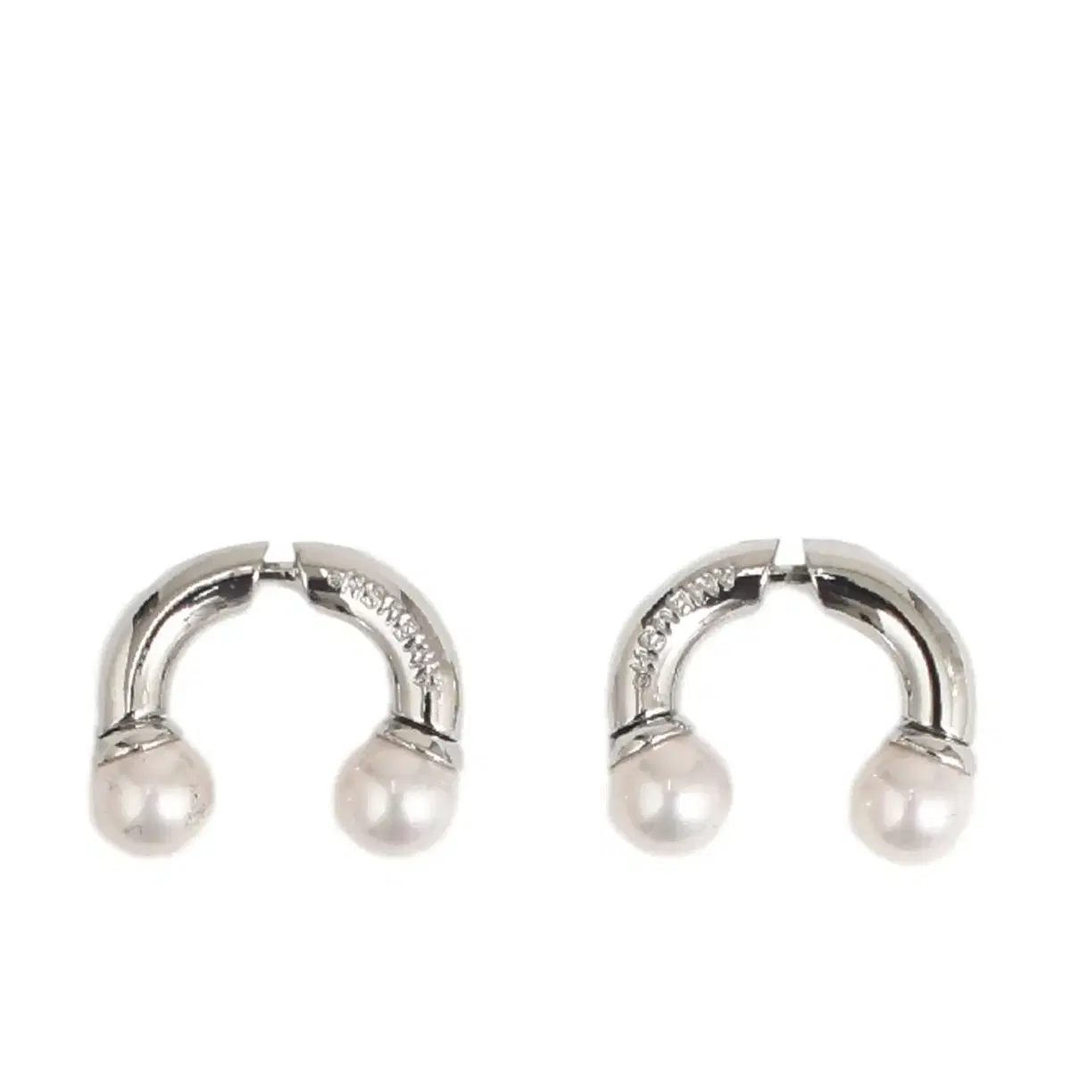 AMBUSH 앰부쉬 PEARL BARBELL EARRINGS / SIL